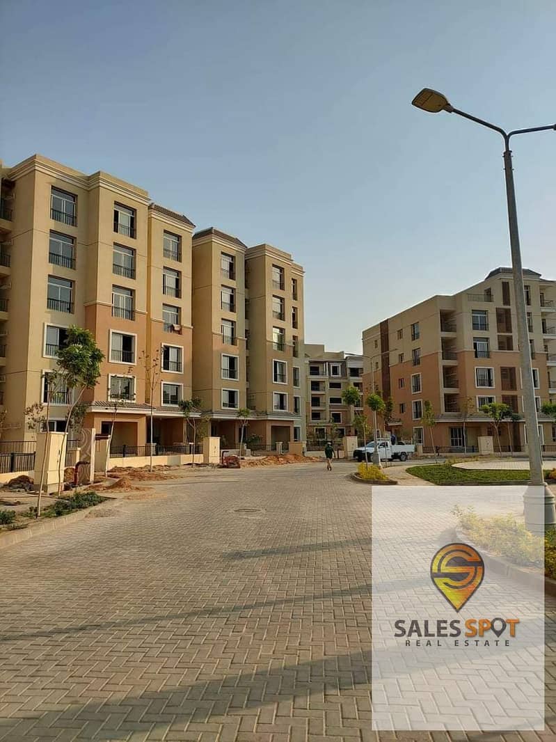 With a 42% discount, own a 131-meter apartment for sale on the Suez Road in Sarai Compound, in front of Madinaty 1