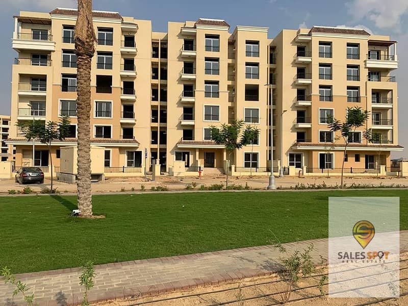 With a 42% discount, own a 131-meter apartment for sale on the Suez Road in Sarai Compound, in front of Madinaty 9