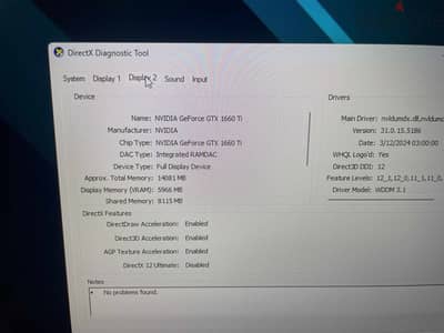 Acer predator helios 300  Cpu I7 9 H  Gtx 1660 t 6 G Ram 16 G Ssd nvme