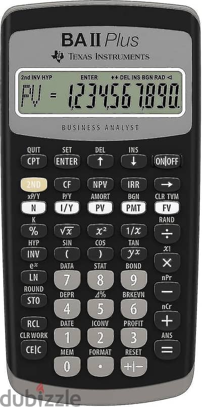 TEXAS INSTRUMENTS BA II Plus Financial Calculator آلة حاسبة مالية