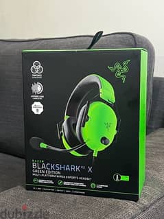 razer Blackshark v2 x green edition 0