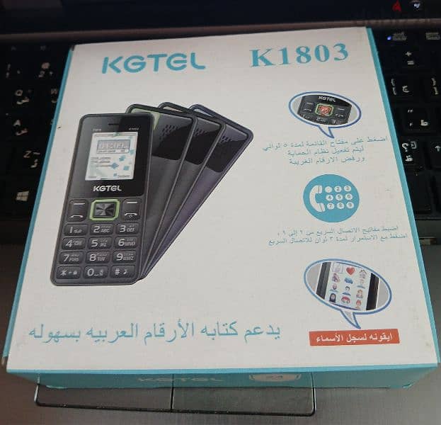 موبايل KGTEL  K1803  زراير بعلبته والضمان استعمال شهر 8