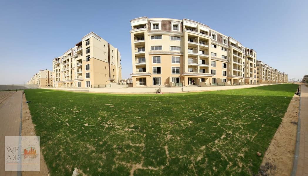 Apartment for sale next to AUC in Sarai Compound, area 110 m, with a direct view of the lakes, in a very special phase. Book now 6