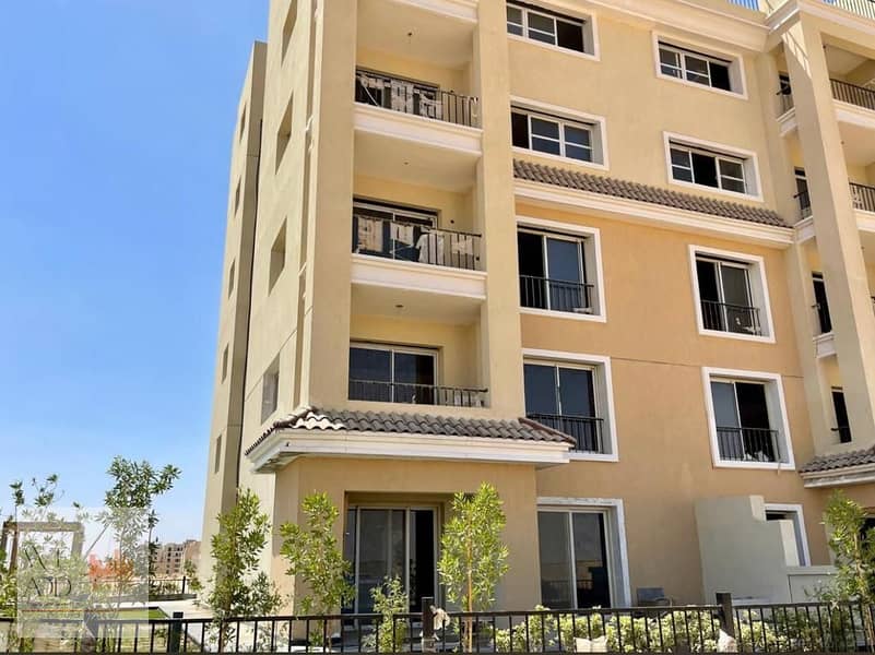 Apartment for sale next to AUC in Sarai Compound, area 110 m, with a direct view of the lakes, in a very special phase. Book now 7