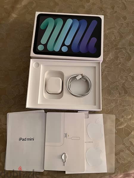 Ipad mini 6 cellular + Wifi 256gb  ايباد ميني ٦ وايفاي و شريحه ٢٥٦جيجا 0