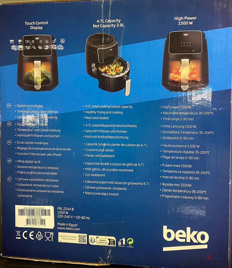 BRAND NEW NEVER USED BEKO airfryer 1