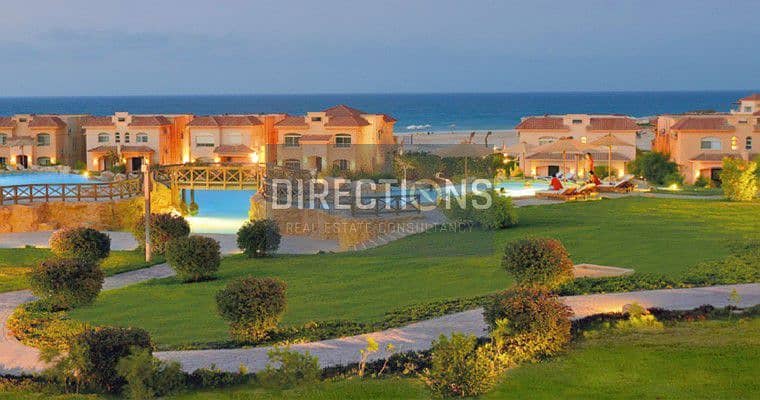 Chalet + garden with a distinctive sea view for sale in Telal ElSokhna village on Zaafarana Road near Porto Sokhna and next to Azha 8