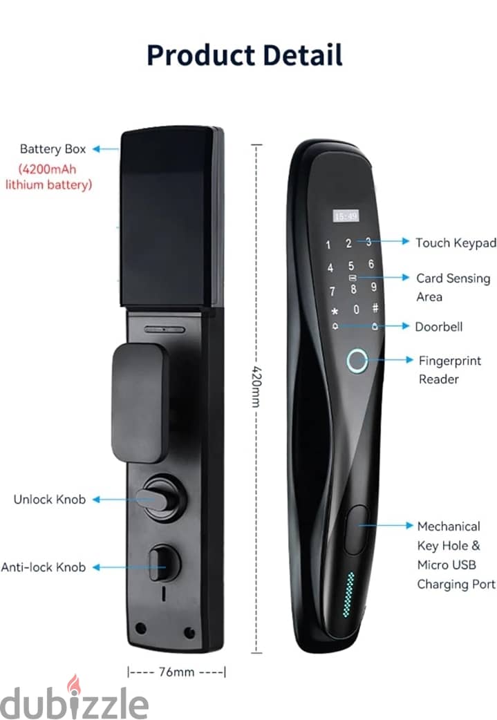 Smart lock door ( Tuya ) 2