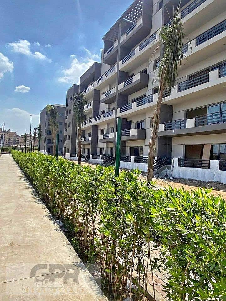 ready to move apartment 2Bd+dressing room fully finished direct on suez road in luxury compound 1