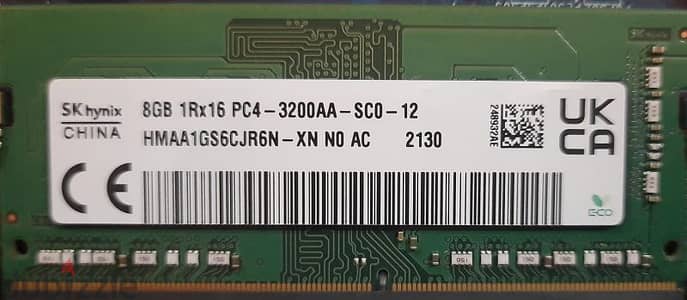 RAM 8G DDR4.3200