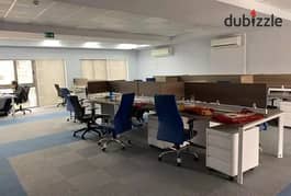 Administrative office for rent, floor finished and furnished, headquarters can accommodate more than 60 employees, 512 sqm, Sheikh Zayed