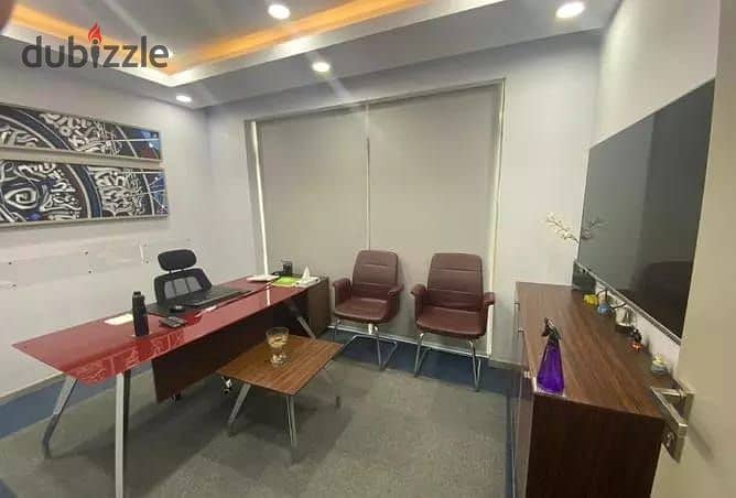 Administrative office for rent, floor finished and furnished, headquarters can accommodate more than 60 employees, 512 sqm, Sheikh Zayed 1