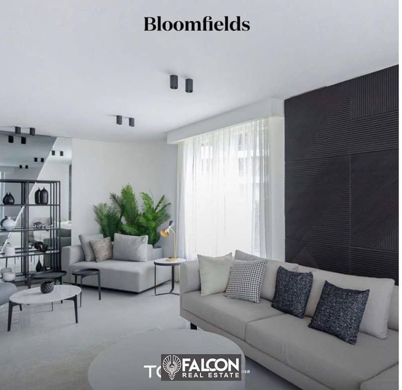 شقة دور ارضى بحديقة متشطبة بالكامل بالتجمع الخامس بكمبوند بلومفيلدز Bloomfields Compound 1