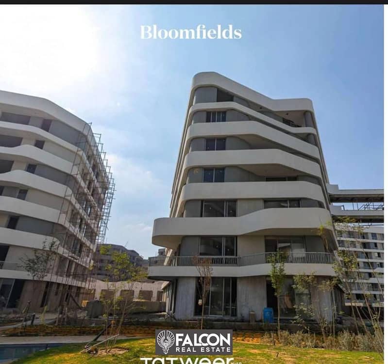 Ground floor apartment with garden, fully finished, in the Fifth Settlement, in Bloomfields Compound 8