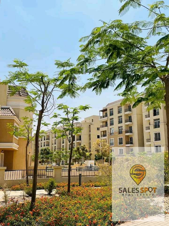 (Ask about the rest of the discounts) A distinctive apartment for sale in a prime location in Sarai Compound next to Madinaty, minutes from the Fifth 3