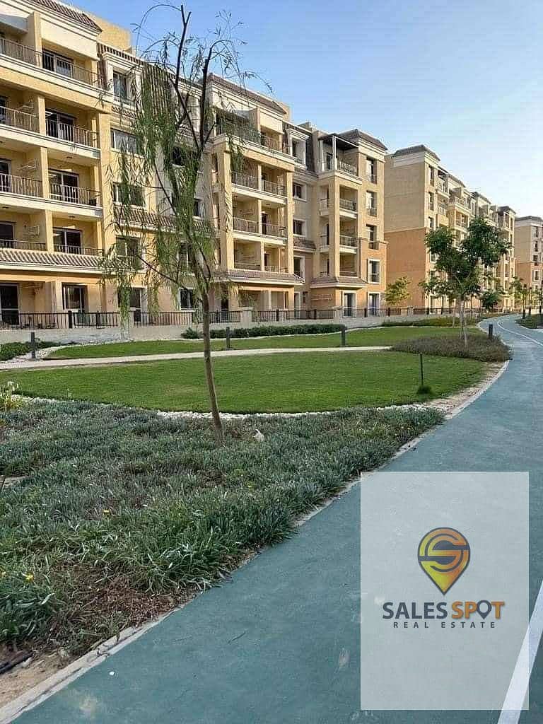 (Ask about the rest of the discounts) A distinctive apartment for sale in a prime location in Sarai Compound next to Madinaty, minutes from the Fifth 7