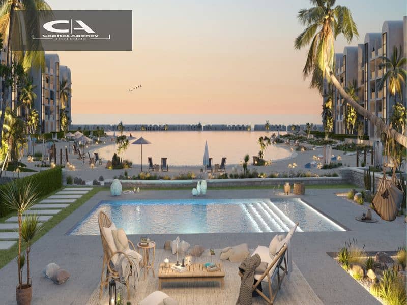 With only 5% down payment, a 3-bedroom chalet overlooking the sea in Salt Ras El Hekma Developer Tatweer Misr | Special cash discount 3