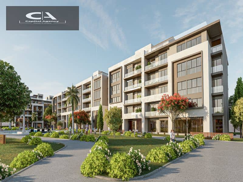 Ready to move own your apartment with a  roof, 4/3 finishing, in Azad Compound in the heart of Fifth Settlement A distinctive view of the lagoon 5