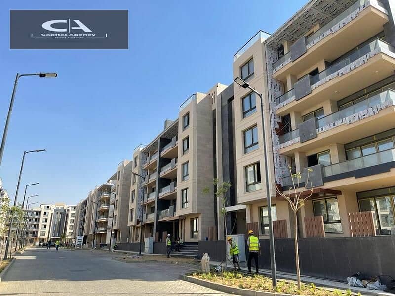 Ready to move own your apartment with a  roof, 4/3 finishing, in Azad Compound in the heart of Fifth Settlement A distinctive view of the lagoon 7