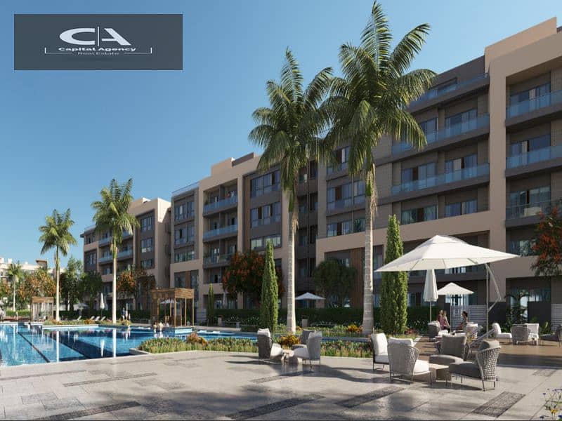 Ready to move own your apartment with a  roof, 4/3 finishing, in Azad Compound in the heart of Fifth Settlement A distinctive view of the lagoon 8