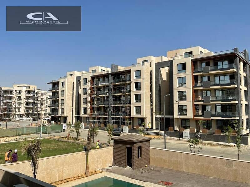 Ready to move own your apartment with a  roof, 4/3 finishing, in Azad Compound in the heart of Fifth Settlement A distinctive view of the lagoon 15