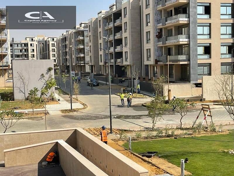 Ready to move own your apartment with a  roof, 4/3 finishing, in Azad Compound in the heart of Fifth Settlement A distinctive view of the lagoon 19