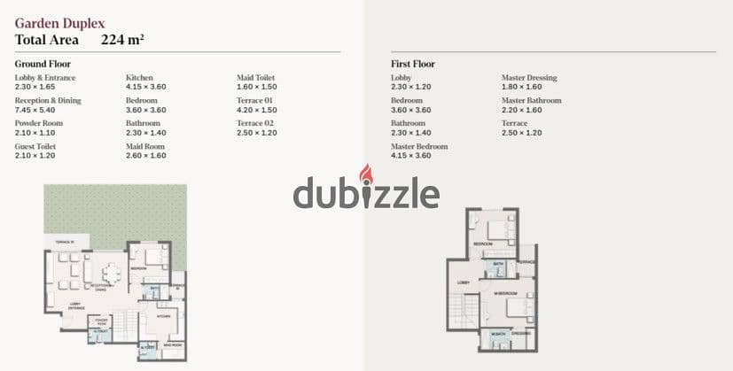 Duplex apartment for sale, 224 m, ground floor with a 75 m garden, in Telal East Compound, Fifth Settlement, with a down payment of only 800 thousand 3