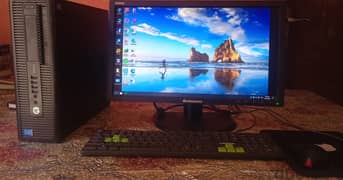 كمبيوتر كامل للبيع HP 600 G1 Prodesk/شاشة لينوفو 20 بوصة كمبيوتر كامل