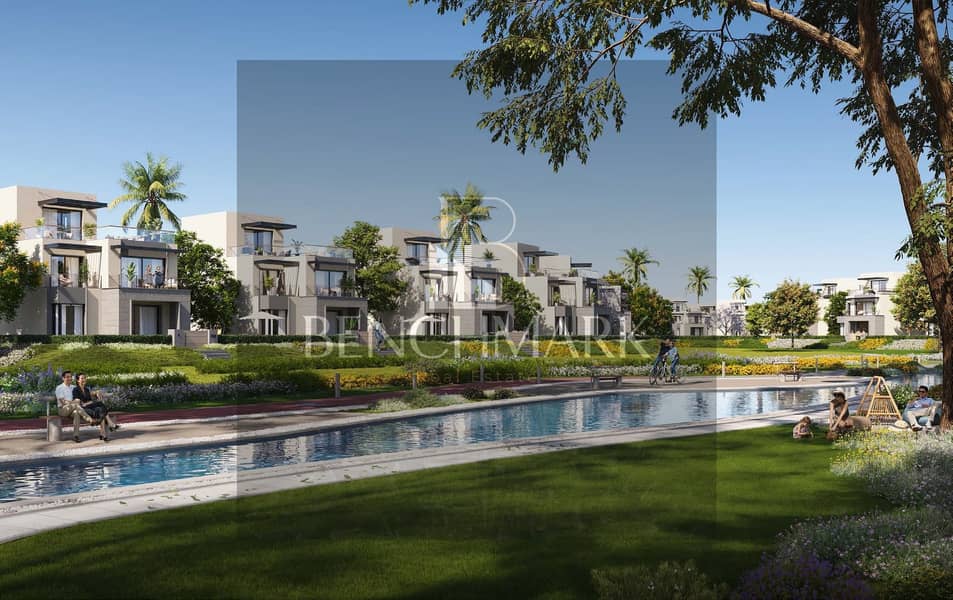 Apartment for sale 154 meters with a garden in Garden Lakes Hyde Park 6th of October Compound next to Al Gezira Club and Palm Hills in installments 16