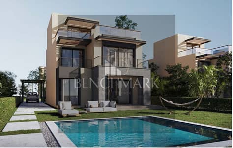 Villa for sale, 5 rooms, in Garden Lakes Hyde Park Compound, 6th of October, next to Al Jazeera Club and Palm Hills, in installments, double view