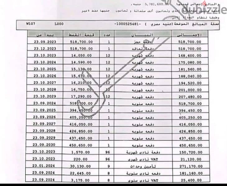 شقه تقسيط للبيع فى مدينتى 226 متر فى B8موقع مميز 01010367777 1