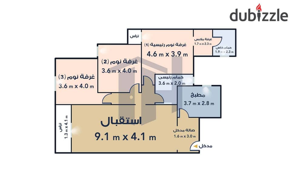 شقة لإعادة البيع 160م سموحة ( مروج ) 4