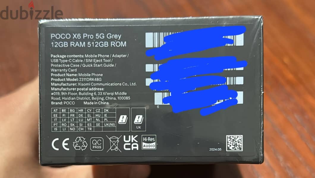 Xiaomi poco X6 pro sealed 12/512 gray color جديد متبرشم 2