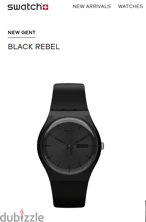 Swatch BLACK REBEL Swiss Made Watch 0