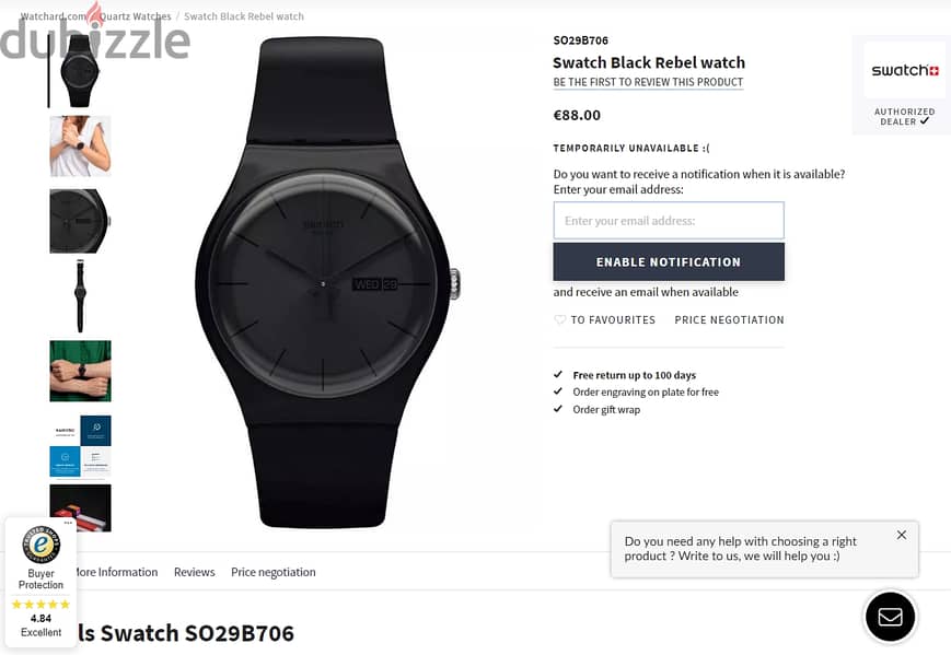 Swatch BLACK REBEL Watch 4