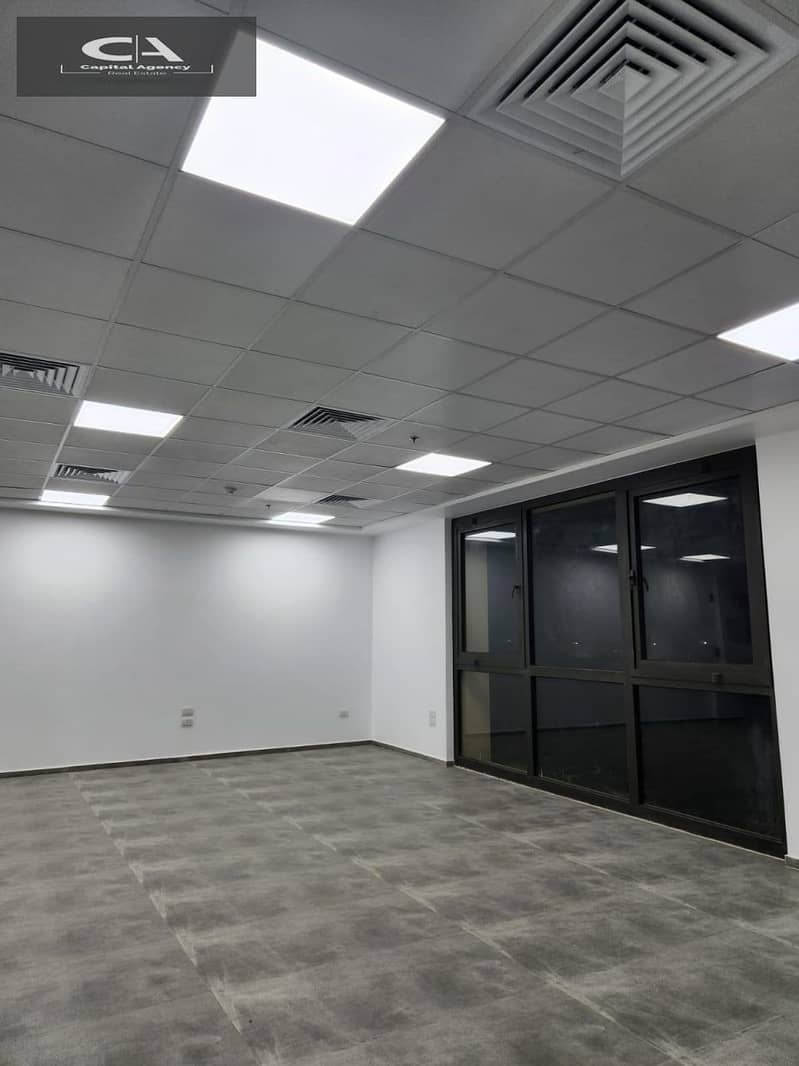 Office 133m Super lux finishing with Ac's for rent in Mivida - New Cairo 4