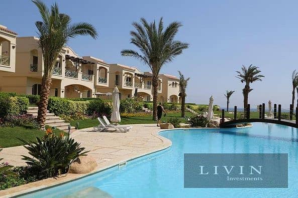 3-room chalet, ready to move, ready for inspection, sea view, fully finished, ultra modern, in La Vista Gardens, Ain Sokhna 1