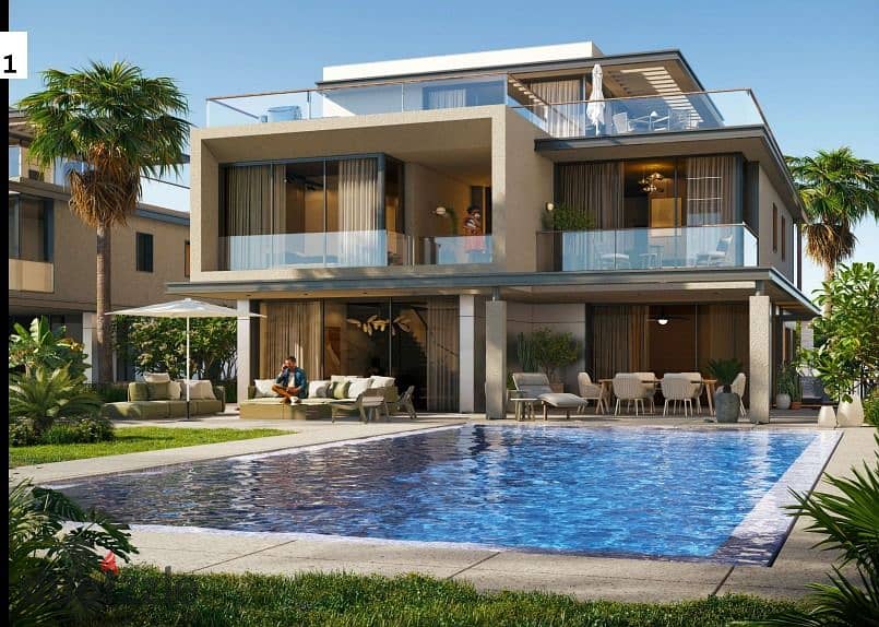 Luxury villa for sale by Palm Hills, 461 sqm, located in the heart of the Golden Square, New Cairo. 0