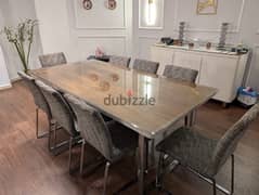 dining room like new - غرفة سفرة مع 8 كراسي