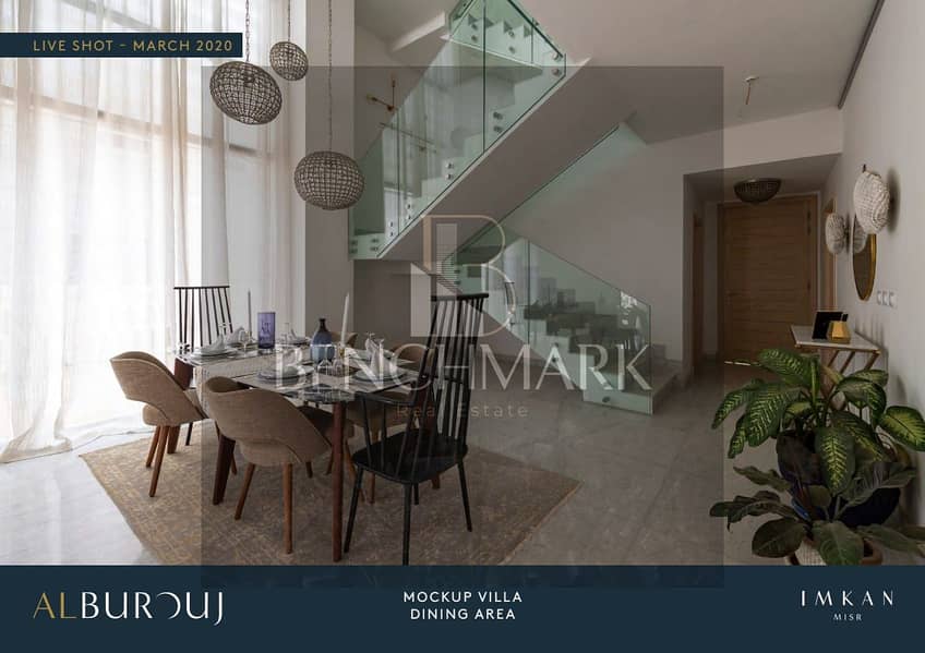 Garden Villa for sale 3 Bdr in Al Burouj Compound, Al Shorouk, New Cairo, next to Heliopolis Club, the International Medical Center, in installments 15