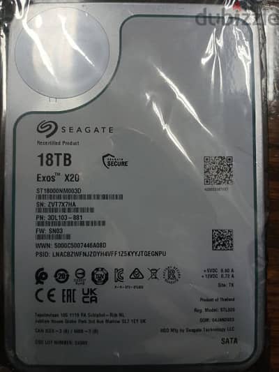 HDD 18T Seagate EXOS X20