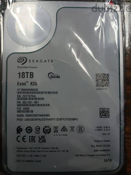 HDD 18T Seagate EXOS X20 0