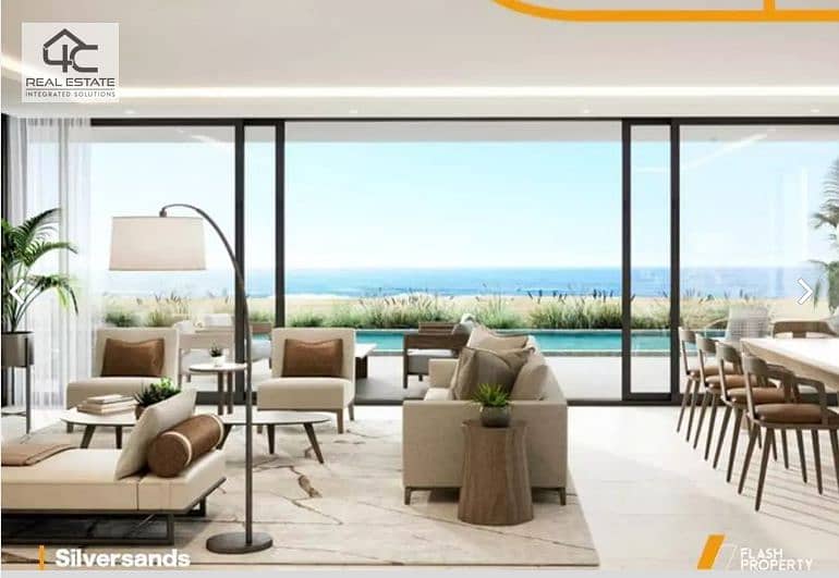 Chalet 270m fully finished with down payment and installments 3 Br open view in silver sands. 1