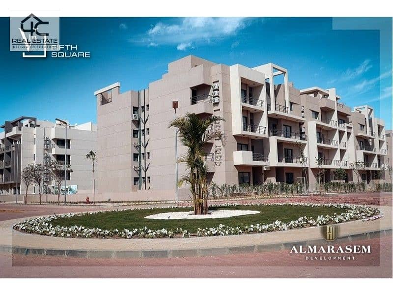 With the lowest down payment and total,  own a fully finished apartment with AC in a prime location in the heart of New Cairo 12