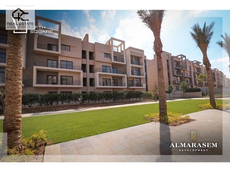 With the lowest down payment and total,  own a fully finished apartment with AC in a prime location in the heart of New Cairo 13