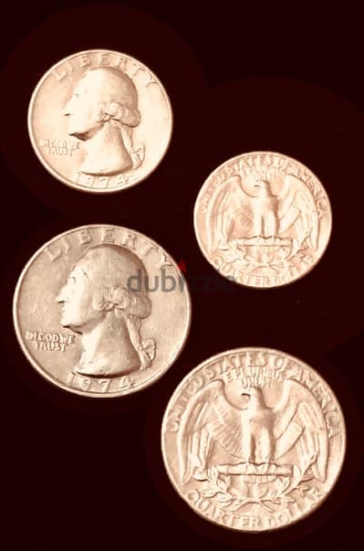 0.25 دولار أمريكي معدني / quarter united states coin