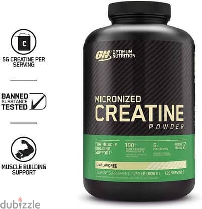 Optimum Nutrition Creatine Monohydrate Powder, 120 Serving