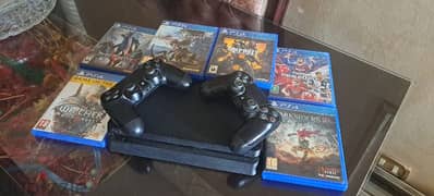 Playstation 4 1 Tera مع دراعين و 6 العاب 0