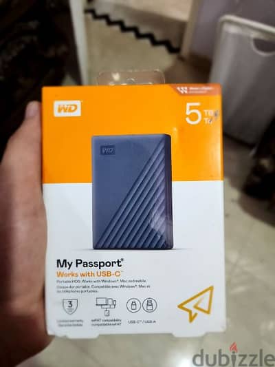 WD Western Digital 5TB هارد خارجي 5 تيرا جديد