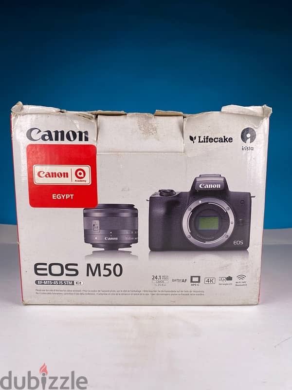 كاميرا canon M50 تصوير فيديو  4K  حاله فبريكه 100% 6